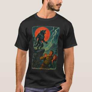 T-shirt Red Moon Roar - Werewolf vs Adventurers