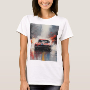 T-shirt Red Muscle Car direction