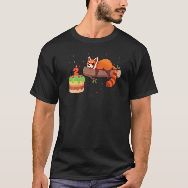 T-shirt Red Panda 2e Anniversaire Red Pandas Animal Graphi (Devant)