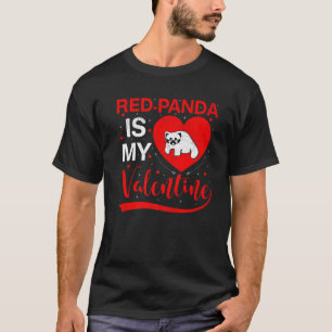 T-shirt Red Panda Est Mon Coeur Valentin Drôle Panda Rouge