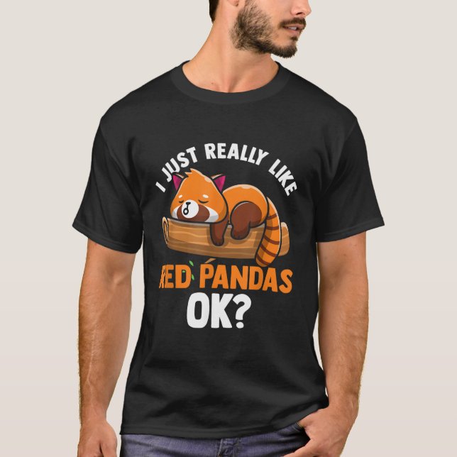T-shirt Red Panda J'Aime Vraiment Red Pandas Ok Red Pan (Devant)
