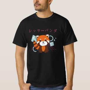 T-shirt Red Panda Japon Retro 90s Kawaii Animaux Anime
