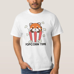 T-shirt Red Panda Popcorn Time Funny Pun
