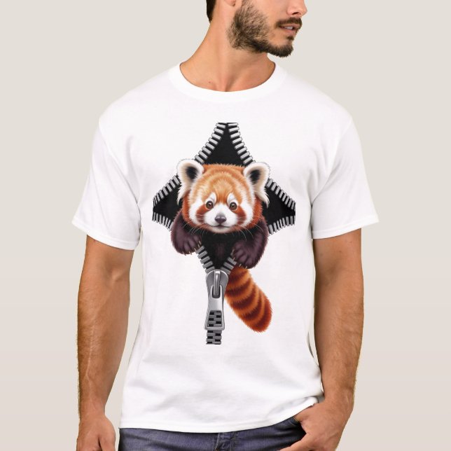 T-shirt Red Panda with zipper (Devant)