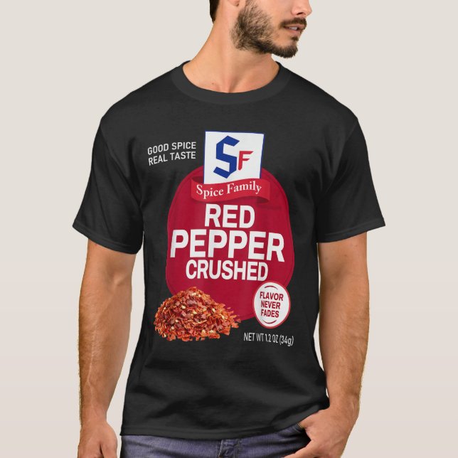 T-shirt Red Pepper Crushed Sce Group Family Matching Hallo (Devant)