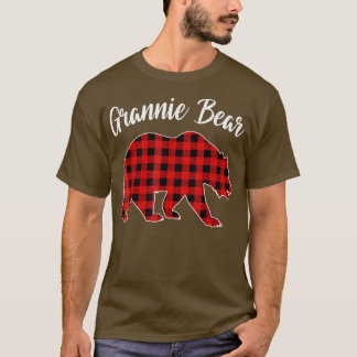 T-shirt Red Plaid Grannie Bear Correspondant Buffalo Famil