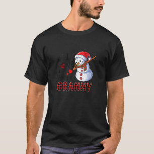 T-shirt Red Plaid J'Aime Être Un Grand Snowman Dabbing Ch