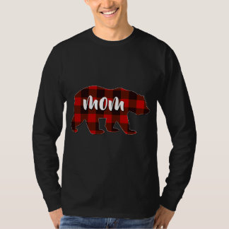 T-shirt Red Plaid Maman Buffalo Correspondant Famille Mama
