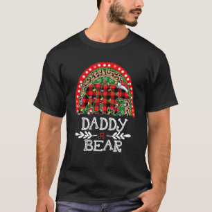 T-shirt Red Plaid papa ours Noël Arc-en-ciel Pyjama Matc