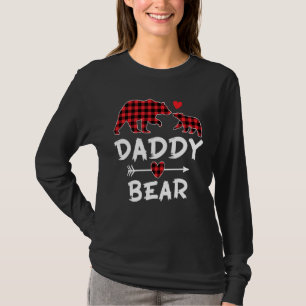 T-shirt Red Plaid papa ours Noël drôle de famille Noël P