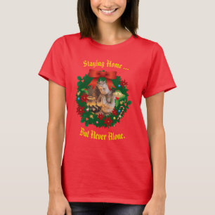 T-shirt Red Rester à la maison - mais pas seul vacances