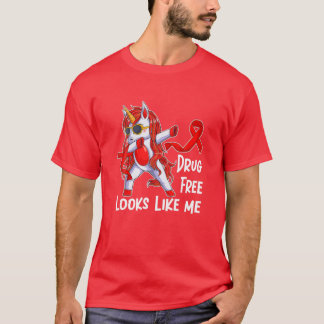 T-shirt Red Ribbon Semaine sans drogue ressemble à ça