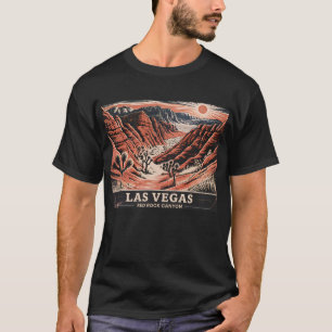 T-shirt Red Rock Canyon Las Vegas Retro Vintage voyage WPA