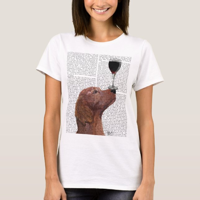 T-shirt Red Setter Chien Au Vin (Devant)
