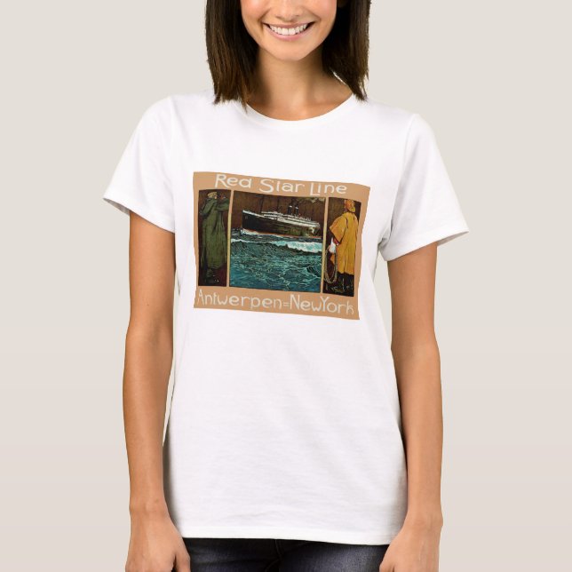 T-shirt Red Star Line ~ Antwerpen-New York (Devant)