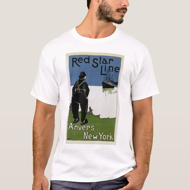 T-shirt Red Star Line ~ Anvers-New York (Devant)