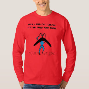 T-shirt Red 'That's My Story' Long Sleeve Boomeranged