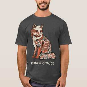 T-shirt Red Tribal Pour Ponca City OK Artwor Amérindien