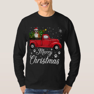 T-shirt Red Truck Joyeux Noël Arbre boxer Chien Noël