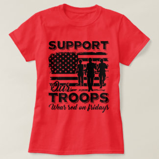 T-SHIRT RED VENDREDI SOUTIENS NOS TROUPES