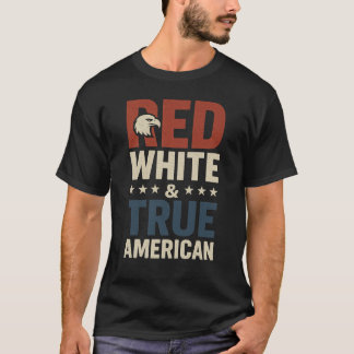 T-SHIRT RED WHITE AND TRUE AMERICAN