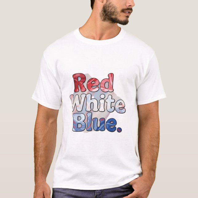 T-shirt Red White Blue (Devant)