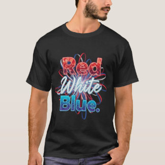 T-shirt Red White Blue