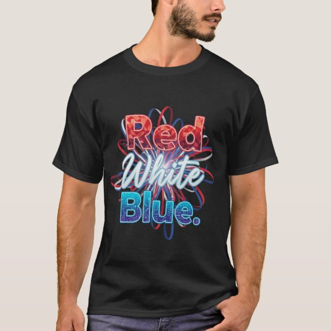 T-shirt Red White Blue (Devant)