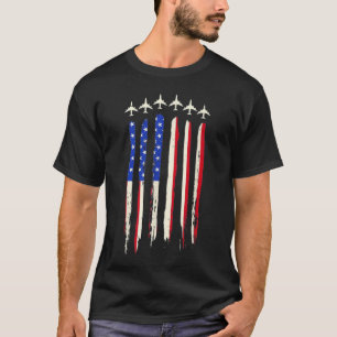 T-shirt Red White Blue Air Force Flyover 4 juillet Cadeau