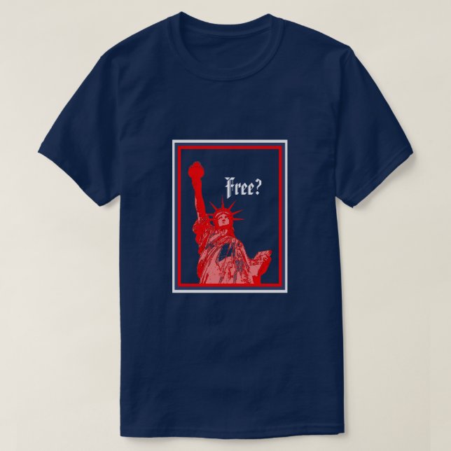 T-shirt Red White et Blue Statue de la Liberté Liberté Lib (Design devant)