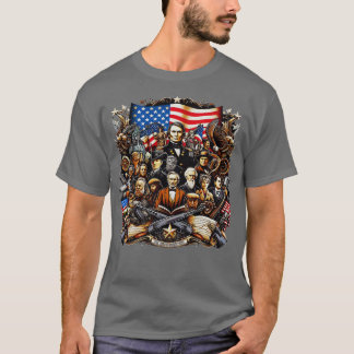 T-shirt Red White You Liberty Threads présente