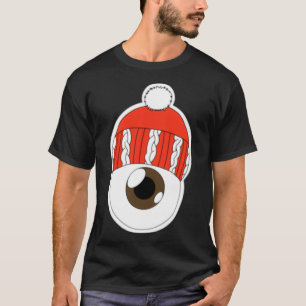 T-shirt Red Winter Casquette Eyeball Brown Iris