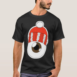T-shirt Red Winter Casquette Eyeball Brown Iris