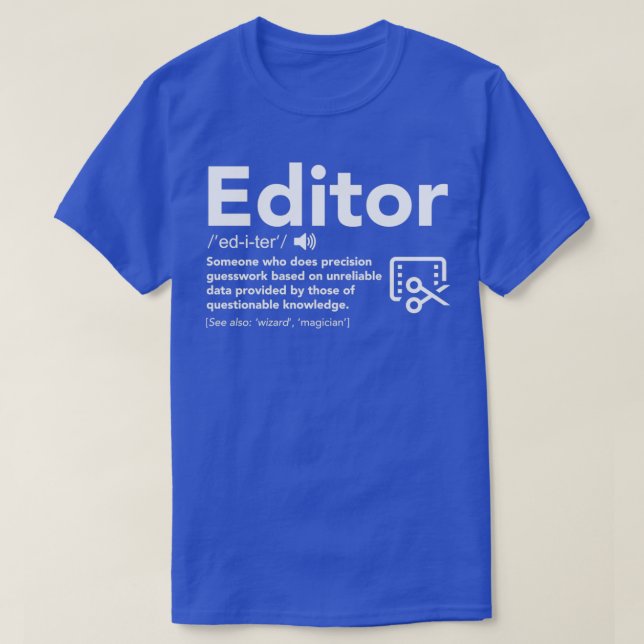 T-shirt Rédacteur Définition Drôle Cadeau Pour Rédacteur (Design devant)