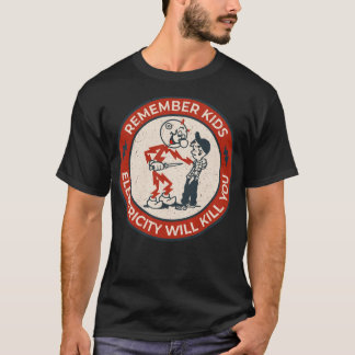 T-shirt Reddy Kilowatt, rappelez-vous que l'électricité tu