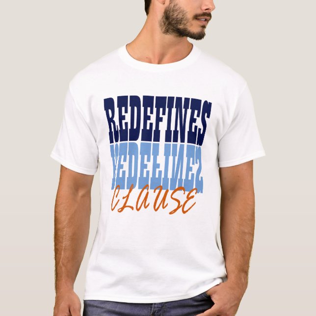 T-shirt Redéfinit la clause dans la programmation Cobol (Devant)