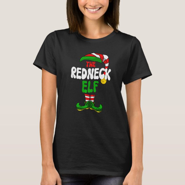 T-shirt Redneck Elf Pyjama Correspondance Groupe Noël (Devant)