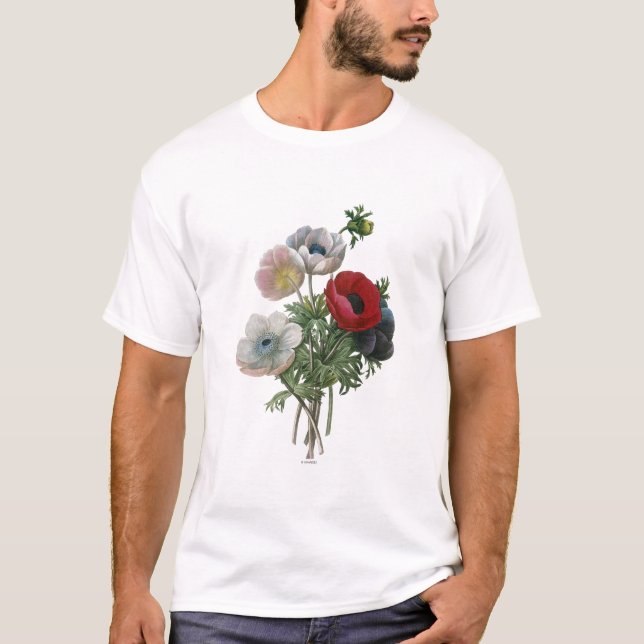 T-shirt Redoute : Anémone, 1833 (Devant)