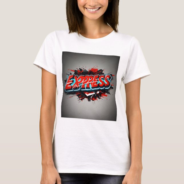 T-shirt Reds expressifs : Mot 'Design Express' (Devant)