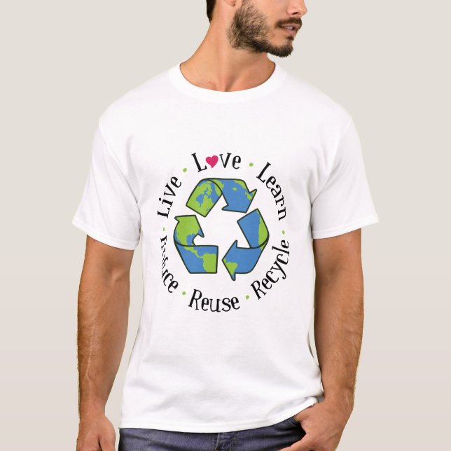 T-shirt Réduire la réutilisation du recyclage (Devant)