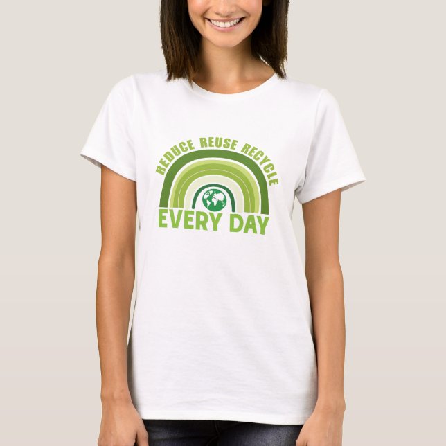 T-shirt Réduire la réutilisation du recyclage (Devant)