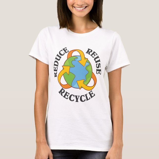 T-shirt Réduisez la réutilisation réutilisent (Devant)