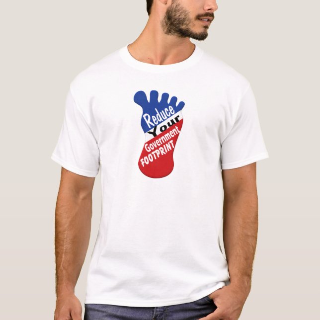 T-shirt Réduisez votre empreinte de pas de gouvernement (Devant)
