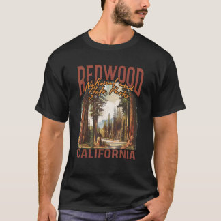 T-shirt Redwood USA National Park Vintage California Outdo