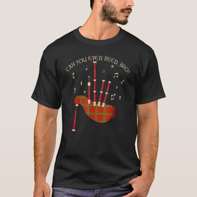 T-shirt Reed  Bagpiper Bagpipe Player Bagpipe (Devant)