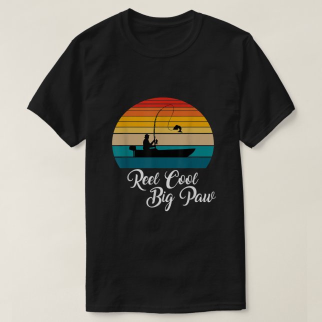 T-shirt Reel Cool Big Paw Fishing Gifts 1523  (Design devant)
