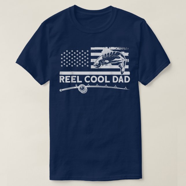 T-shirt Reel Cool Dad Fisherman Fishing1585  (Design devant)