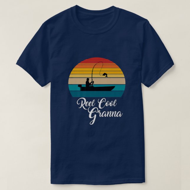 T-shirt Reel Cool Granna Pêche Cadeaux  (Design devant)