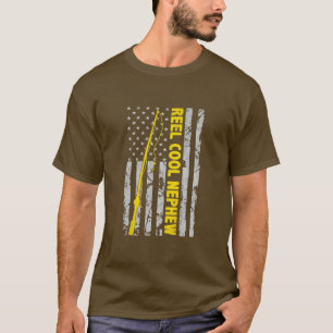 T-shirt Reel cool Nephew Fishing American Flag cadeau Fish