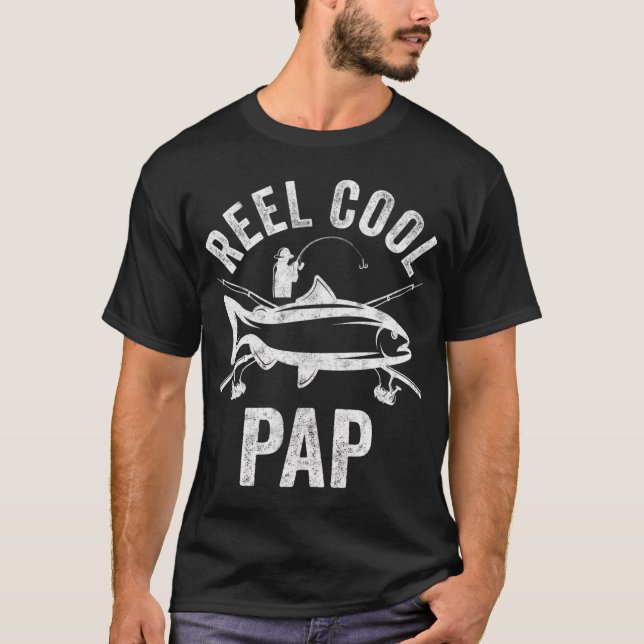 T-shirt Reel Cool Pap Chemise Pêcheur Noël Cadeau Faune (Devant)